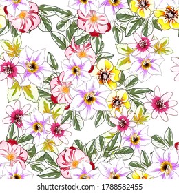 Resumen de la elegancia sin problemas con fondo floral