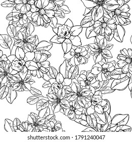 Abstract elegance seamless pattern with floral background