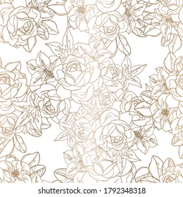 Abstrakte Eleganz, nahtloses Muster mit floralem Hintergrund