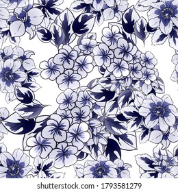 Abstract elegance seamless pattern with floral background