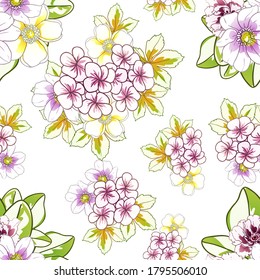 Abstract elegance seamless pattern with floral background