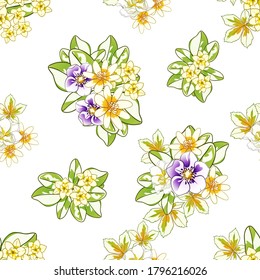 Resumen de la elegancia sin problemas con fondo floral