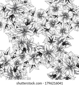 Abstract elegance seamless pattern with floral background