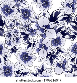 Resumen de la elegancia sin problemas con fondo floral