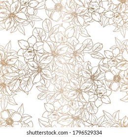 Abstract elegance seamless pattern with floral background