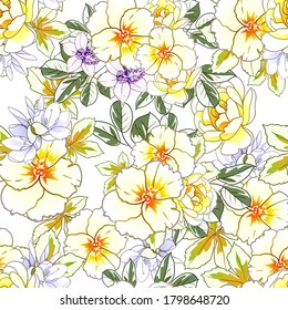 Resumen de la elegancia sin problemas con fondo floral
