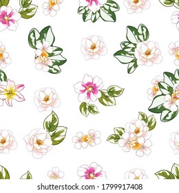 Abstract elegance seamless pattern with floral background