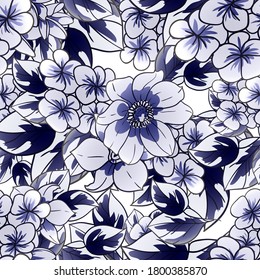 Abstract elegance seamless pattern with floral background