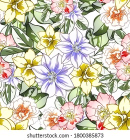 Resumen de la elegancia sin problemas con fondo floral