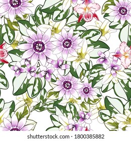Resumen de la elegancia sin problemas con fondo floral