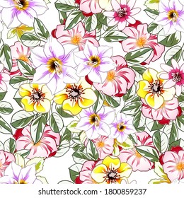 Resumen de la elegancia sin problemas con fondo floral
