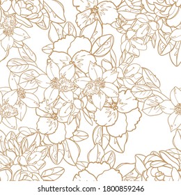 Abstract elegance seamless pattern with floral background