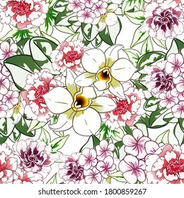 Resumen de la elegancia sin problemas con fondo floral