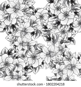 Abstract elegance seamless pattern with floral background