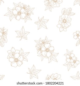 Abstract elegance seamless pattern with floral background