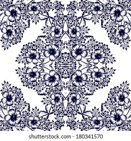 Abstract Elegance Seamless pattern with floral background