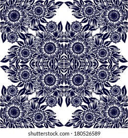 Abstract Elegance Seamless pattern with floral background