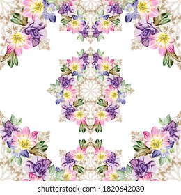 Resumen de la elegancia sin problemas con fondo floral