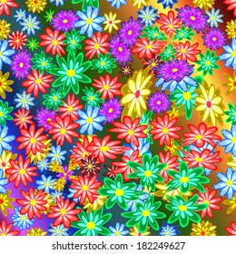 Abstract Elegance Seamless pattern with floral background. Vector illustration. 