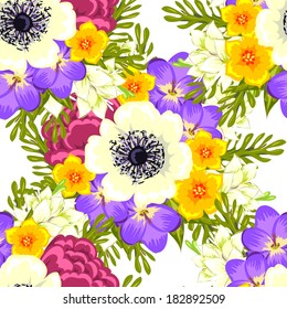 Abstract Elegance Seamless pattern with floral background