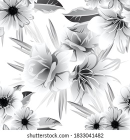 Resumen de la elegancia sin problemas con fondo floral