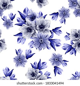 Resumen de la elegancia sin problemas con fondo floral