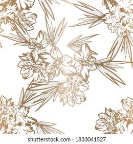 Resumen de la elegancia sin problemas con fondo floral