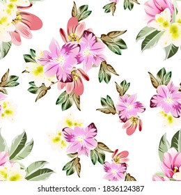 Abstrakte Eleganz, nahtloses Muster mit floralem Hintergrund