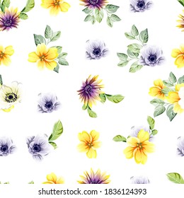 Abstract elegance seamless pattern with floral background