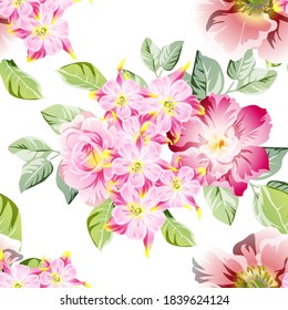 Abstract elegance seamless pattern with floral background