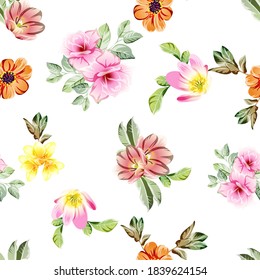 Resumen de la elegancia sin problemas con fondo floral