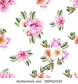 Abstract elegance seamless pattern with floral background