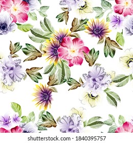 Abstrakte Eleganz, nahtloses Muster mit floralem Hintergrund