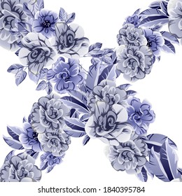 Abstract elegance seamless pattern with floral background