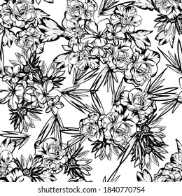 Resumen de la elegancia sin problemas con fondo floral
