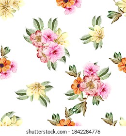 Resumen de la elegancia sin problemas con fondo floral