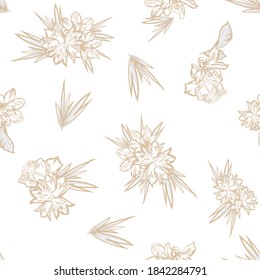Abstract elegance seamless pattern with floral background