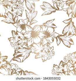 Abstract elegance seamless pattern with floral background