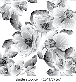 Abstract elegance seamless pattern with floral background