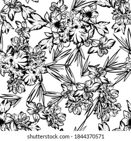 Resumen de la elegancia sin problemas con fondo floral