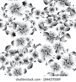 Abstract elegance seamless pattern with floral background