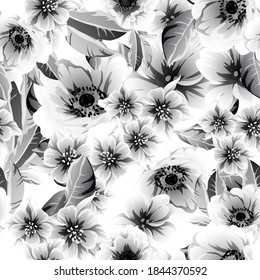 Abstract elegance seamless pattern with floral background