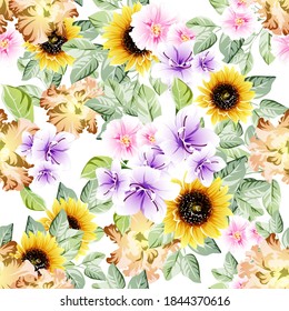 Abstrakte Eleganz, nahtloses Muster mit floralem Hintergrund