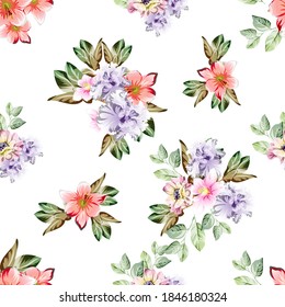 Abstract elegance seamless pattern with floral background