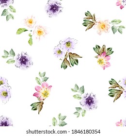 Abstract elegance seamless pattern with floral background