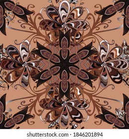 Abstract elegance seamless pattern with floral background. Vector Nice fabric pattern.