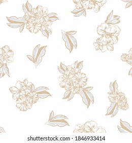 Resumen de la elegancia sin problemas con fondo floral