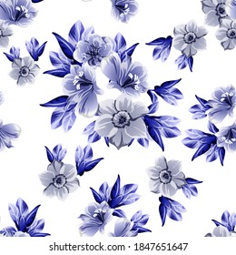 Abstract elegance seamless pattern with floral background