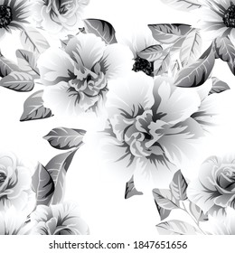 Abstract elegance seamless pattern with floral background