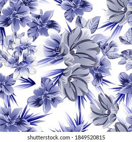 Abstract elegance seamless pattern with floral background